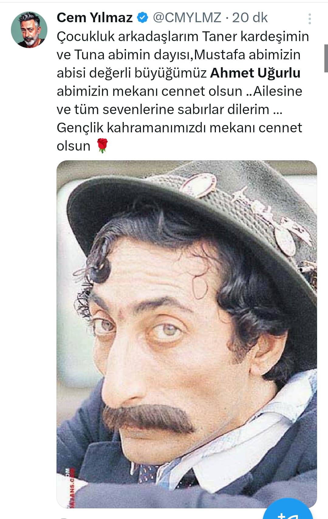Bir Yildiz Daha Kaydi Basarili Oyuncu Ahmet Ugurlu Hayatini Kaybetti